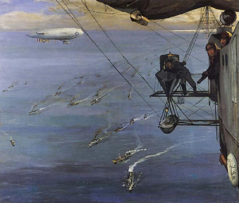 Sir John Lavery A Convoy,North Sea 1918 China oil painting art